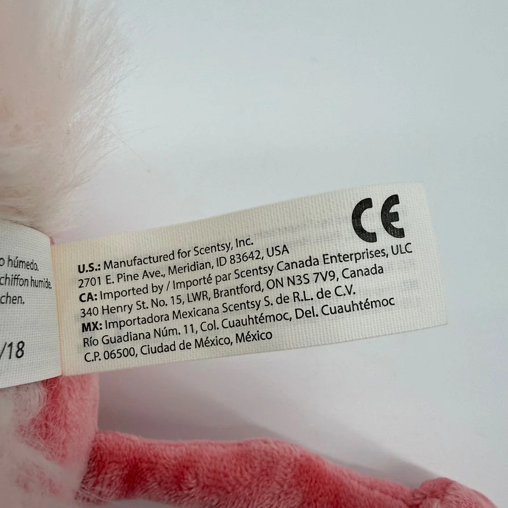 Scentsy Buddy Clip Farah Flamingo Pink Fluffy Plush Backpack Charm Scented